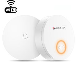Bell4U Draadloze Deurbel met Smartphone Melding en 1 Ontvanger – Waterdicht - Te koppelen met kosteloze apps - Geen Batterijen Nodig