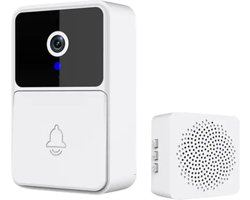 Bovista Video Deurbel - Deurspion Met Camera En Wifi - Videodeurbel - Draadloos - Deurbel (t-ring geluid) - Camera - Buiten - Oplaadbaar - Thuis - Wit