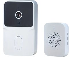 Bovista Video Deurbel - Deurspion Met Camera En Wifi - Videodeurbel - Draadloos - Deurbel (t-ring geluid) - Camera - Buiten - Oplaadbaar - Wit