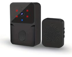 Bovista Video Deurbel - Deurspion Met Camera En Wifi - Videodeurbel - Draadloos - Deurbel (t-ring geluid) - Camera - Buiten - Oplaadbaar - Zwart
