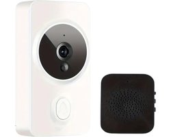 Bovista Video Deurbel - Deurspion Met Camera En Wifi - Videodeurbel - Draadloos - Deurbel (t-ring geluid) - Camera - Buiten - Videoconversatie - Wit