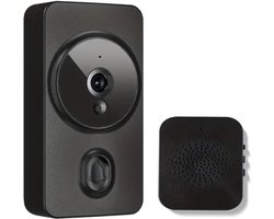Bovista Video Deurbel - Deurspion Met Camera En Wifi - Videodeurbel - Draadloos - Deurbel (t-ring geluid) - Camera - Buiten - Videoconversatie - Zwart