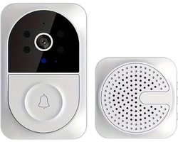 Bovista Video Deurbel - Deurspion Met Camera En Wifi - Videodeurbel - Draadloos - Deurbel (t-ring geluid) - Camera - Buiten - Wit - Bewegingsdetectie