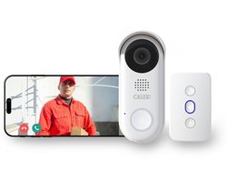 Calex Video Deurbel met Camera - 2K - Bedraad - Slimme Deurbel met Chime - Nachtzicht & 2‑weg Audio - Wit