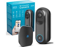 Delight Video Deurbel met Camera En Wifi - Intercom – Full HD 1080p – 5 tot 8 maanden batterijduur! - Bewegingsdetectie En Nachtzicht - Deurbellen met Camera - 55387BK