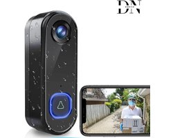 Deniva WiFi Deurbel Met Camera – 1080P HD Video – IP65 Waterdicht – Tweeweg Audio – Werkt met Tuya, Alexa & Google Home
