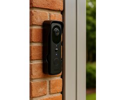 Deurbelset- slimme deurbel- camera deurbel- Smart Connect Videodeurbel – Draadloos, 2MP, Met Pushberichten, Gong en Veiligheidsfuncties-videodeurbel-video deurbel- slimme deurbel- draadloos-2 megapixel camera- anti-sabotage-schroefgat- pushberichten: