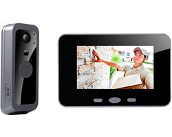 Doorsafe 4200 + PIR - Draadloze camera deurbel - 4.3″ Scherm - Draadloos, standaard bereik - Deurbel op 5000 mAh accu - Laag resolutie beeld - Simplex audio - PIR bewegingssensor - 32Gb SD-kaart