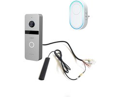 Doorsafe 6665 PRO - Professionele internet camera video deurbel - FHD 2MP - via 2.4 of 5Ghz WiFi of netwerkkabel - 32Gb & NAS - instelbaar bewakingsgebied & lichaamsdetectie + met WiFi gong