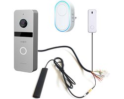 Doorsafe 6666 PRO - Professionele internet camera video deurbel - FHD 2MP - via 2,4 of 5Ghz WiFi of netwerkkabel - 32Gb & NAS - instelbaar bewakingsgebied & lichaamsdetectie + met draadloze 433 Mhz. gong