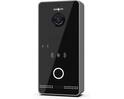 Doorsafe 6670 PRO | HD internet deurbel met camera + Direct POE IEEE 802.3af & Mifare Chipreader | Zwart/Donkergrijs | 2.4/5Ghz WiFi of Netwerkkabel | 32Gb & NAS