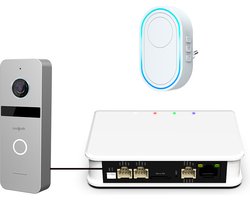 Doorsafe 6705 PRO - Professionele internet deurbel met camera - FHD 2MP - gratis lokale opslag op 32Gb SD-kaart - internet via WiFi of netwerkkabel - bewegingsmelder met lichaamsdetectie & instelbare activiteitenregio + WiFi gong