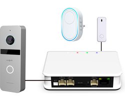 Doorsafe 6706 PRO - Professionele internet deurbel met camera - FHD 2MP - gratis opslag op 32Gb SD-kaart - internet via WiFi of netwerkkabel - bewegingsmelder met lichaamsdetectie & instelbare activiteitenregio - met 433 Mhz zender & gong