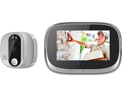 Doorsafe 6914 | Digitale internet deurspion met deurbel | 2,4 Ghz WiFi | 4,3″ scherm | met deurbel drukknop | met PIR bewegingsmelder | maakt video’s | 16Gb