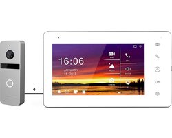 Doorsafe 7565 PRO - Professionele internet video deurbel met camera - FHD 2MP - 7" touchscherm - gratis opslag op 32Gb SD-kaart – via WiFi of netwerkkabel