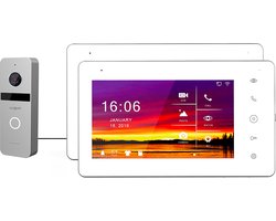 Doorsafe 7566 PRO - Professionele internet video deurbel met camera - FHD 2MP - 2 x 7" touchscherm - 32Gb SD-kaart - 2,4/5Ghz WiFi of Netwerkkabel