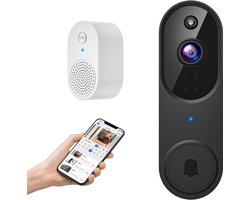 Draadloze Deurbel Camera 1080P - AI Mens Detectie & Tweeweg Audio - Nachtzicht & WiFi Verbinding
