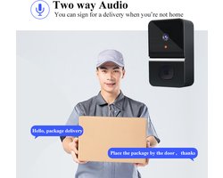 Draadloze K 2.0 Video deurbel camera met HD Nachtzicht . T ring.. complete set