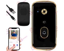 Draadloze Video Intercom met WiFi & App – Deurbel met Camera, Nachtzicht & Oplaadbare Batterij – deurbel draadloos – deurbellen met camera – 77086