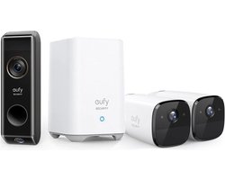 Eufy 4-in-1 Eufycam 2 pro met Homebase 2 en Dual deurbel bundel - Nachtzicht - 2K beveiliging - lokale opslag