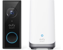 Eufy by Anker Video Deurbel - Draadloze Deurbelset -Zwart en wit- Inclusief HomeBase 3 - WiFi vereist