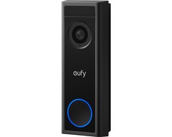 eufy C30 2K Draadloze Video Deurbel - 2K FHD - Accu Zwart - Op batterijen - 16:9 Uitgebreid beeld, Eenvoudige installatie, Live videogesprek, Mens- en bewegingsdetectie, Compatibel met HomeBase S380, Geen abonnementskosten