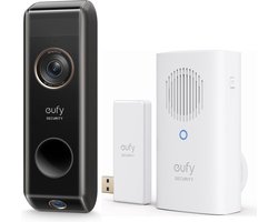 Eufy Dual 2 Pro 2K Draadloze Video Deurbel Uitbreiding inclusief verstelbare camera + Deurbelgong