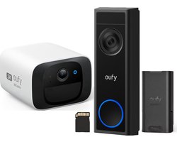 Eufy nieuw Videodeurbel C31 Incl. 32G SD-kaart | zowel bedraad als op accu | 2K FHD +SoloCam C210 Wireless Outdoor Camera- geen Homebase nodig doorbell set