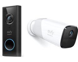 eufy S220 2K Draadloze Video Deurbel Uitbreiding + eufyCam 2 pro 2K uitbreiding - Bundelvoordeel