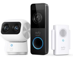 eufy Security Doorbell -Video Deurbel C211 Wi-Fi + 4K HQ S350 camera (incl 16GB SD Kaart)