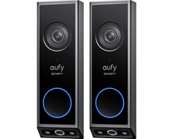 eufy Security E340 Video Deurbel 2-PACK – Video Doorbell - Dual-Cam technologie, 2K Full HD-resolutie, kleur nachtzicht, AI-pakketdetectie, geen maandelijkse kosten, draadloze installatie, compatibel met Alexa en Google Assistant