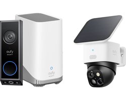 eufy Security E340 Video Doorbell + HomeBase 3 + SoloCam S340 - Bundelvoordeel