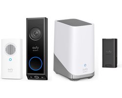 eufy security E340 Video Doorbell met chime + HomeBase 3 S380 + Extra accu - Bundelvoordeel