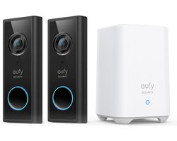 eufy security S220 2K Draadloze Video Deurbel 2 stuks + eufy HomeBase 2 - Bundelvoordeel