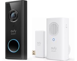 eufy Security S220 2K Draadloze Video Deurbel Uitbreiding + eufy deurbelgong - Bundelvoordeel