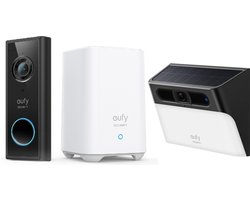 eufy Security-Video Doorbell S220 + Solar Wall Light Cam S120 - Bundelvoordeel