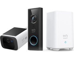 eufy Security - Wireless Video Doorbell 2K + eufy security S220 SoloCam - On-Device AI for Human Detection - Solar Security Camera - Wireless Outdoor Camera - Forever Power