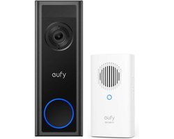 eufy Video Doorbell C30 + Chime - Voordeelbundel- 2K FHD, 16:9 Uitgebreid beeld, Eenvoudige installatie, Live videogesprek, Mens- en bewegingsdetectie, Compatibel met HomeBase S380, Geen abonnementskosten