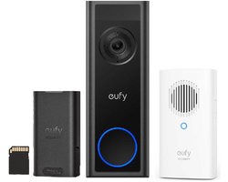 eufy Video Doorbell C31 + Chime - Voordeelbundel-2K FHD, Eenvoudige installatie, Snel verwisselbare batterij, Live videogesprek, 24/7 opname, Mens- en bewegingsdetectie, Compatibel met HomeBase S380, Geen abonnementskosten
