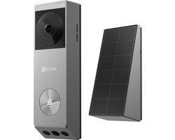 EZVIZ EP3X Pro – Draadloze Video Deurbel – Dual-Lens 2K HD – Geen Abonnement – 32GB Opslag – AI Detectie - Incl. Zonnepaneel