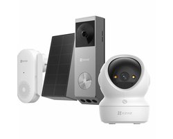 EZVIZ EP3X Slimme Deurbel Kit + H6C 3K Binnencamera - Pakketdetectie & Nachtmodus - Draadloos - MicroSD & Cloud