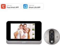 FIBILA Wifi Deurbel Camera - Deurbel - Video Deurbel - Camera Beveiliging - Deurbel Camera Draadloos - In App Besturing - Wifi - Grijs