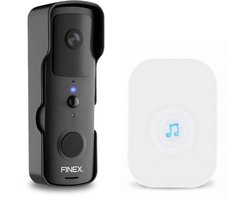 Finex™ Video Deurbel V1.1 - Inclusief binnenbel & batterijen - Dag en nachtmodus - Zonder abonnement - Draadloze deurbel - T-ring geluid - Deurbel met camera