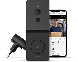 FlinQ Slimme Deurbel - Deurbel Draadloos - Deurbel met Camera - Incl Gong - 1080P HD - Zwart