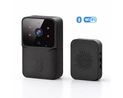 Gabrys® Slimme Draadloze Video Deurbel met Camera - WiFi Video Deurbel met Binnenontvanger – HD Camera - Nachtzicht en App Bediening - Bewegingsdetectie en Nachtzicht - Smart Video Deurbel met Camera en Draadloze Chime - thuisbeveiliging