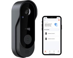 HD Video deurbel met camera en wifi - Draadloze smart deurbel met bluetooth - Waterdichte smart deurbel met nachtzicht - Zonder abonnement