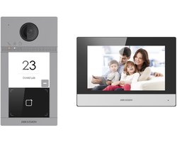 Hikvision DS-KIS604-S(C) IP-video-intercomset met 7 inch touchscreen en 2 MP-camera