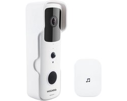 Hozard® Deurbel met Camera en DingDong – Draadloze Video Deurbel – 5200mAh – Wit