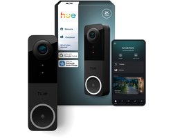 Hue Secure bedrade videodeurbel 2K-video en tweerichtingsaudio, Werkt met Philips Hue lampen, Dag- en nachtvisie, Vereist een 12-24 VAC - min 10 VA transformator (niet inbegrepen)
