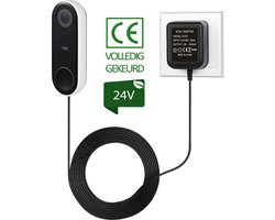JC's - Transformator geschikt voor Google Nest video deurbel - Adapter geschikt voor Google Nest video deurbel - 24 volt - 5 meter kabel